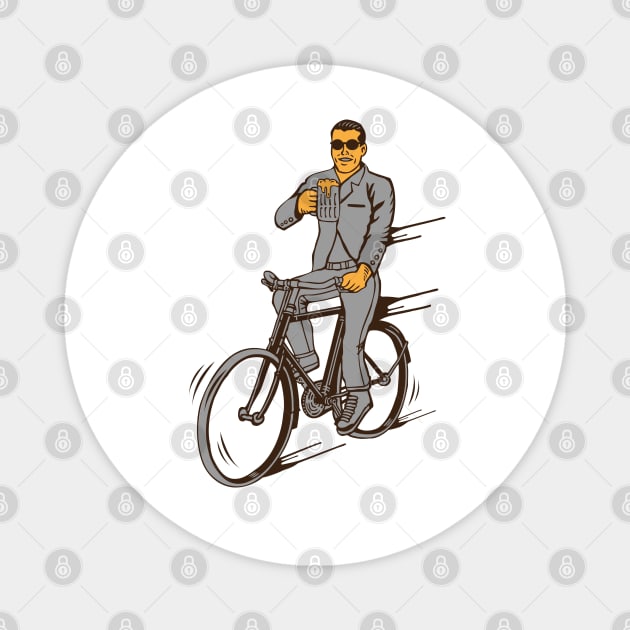 Beer and Bike Magnet by TambuStore